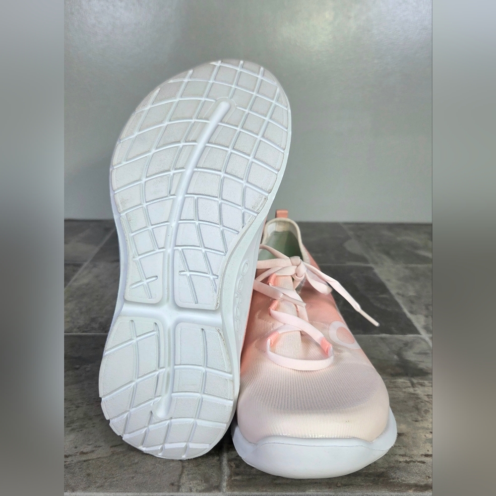 OOFOS Women's Sneakers Pink Gradient White Sole - Picture 7 of 14